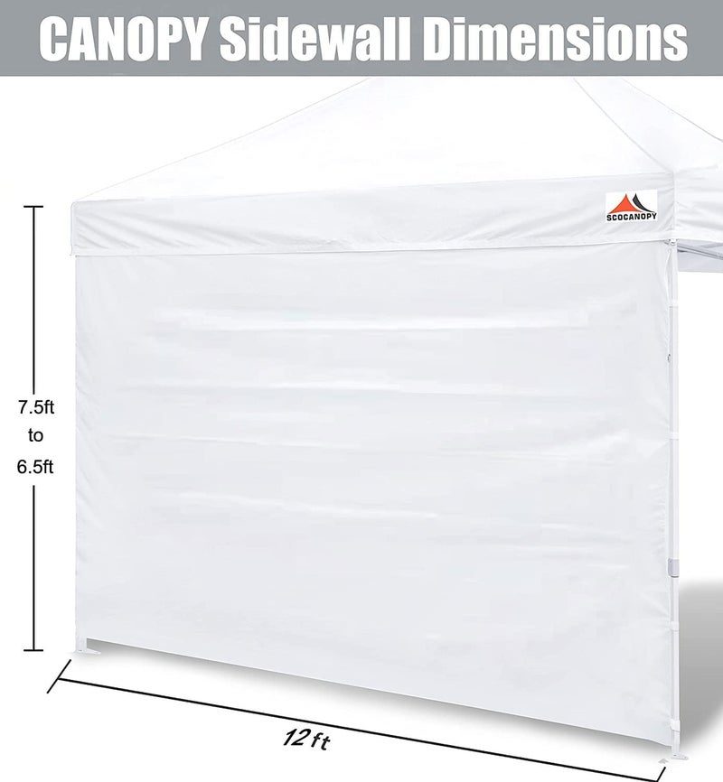 SCOCANOPY SideWall for 12x12ft Canopy Frame, 3 Pack SunWalls Only,(White) - Image 2